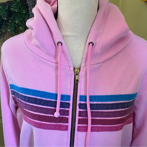 AVIATOR NATION 5-Stripe Hoodie in Neon Pink size S - Picture 2 of 12